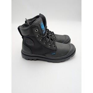 Palladium Boots Mens Size 4 Black Waterproof Leather Ankle Combat 73234-001-M